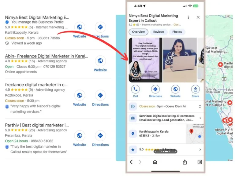 GBP-Mobile view image by best digital marketing expert in calicut